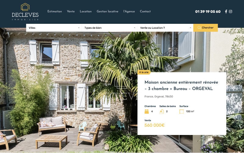 Site Decleves immobilier